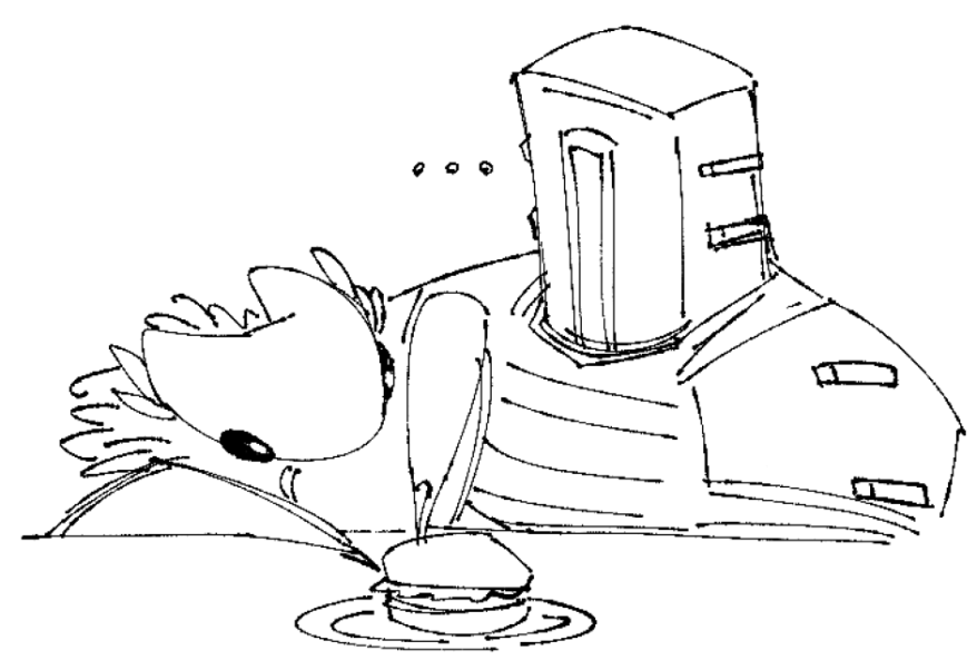 Chirr and Cyborg sharing a meal